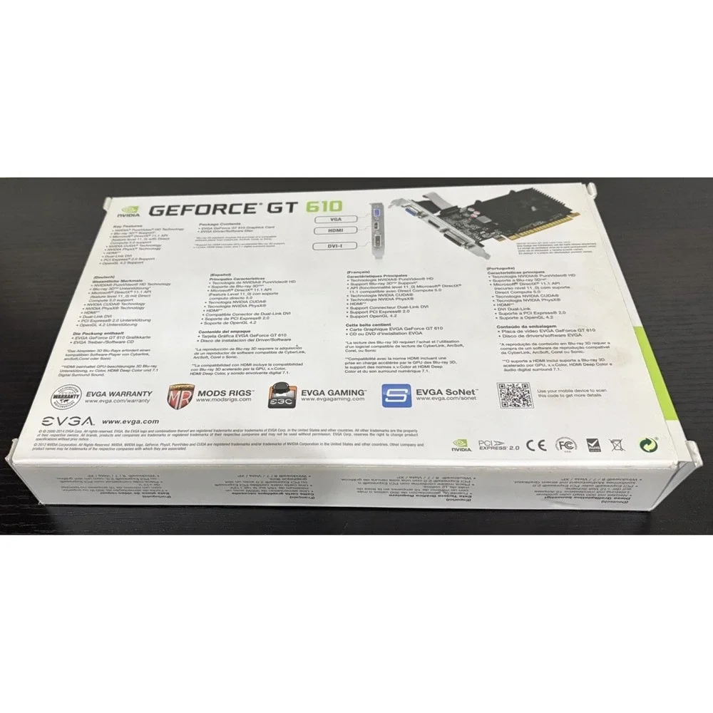 NEW EVGA Nvidia GeForce GT 610 Graphics Card (02GP32619KR) 2GB DDR3 Unsealed